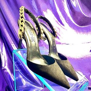 Aminah Abdul Jillil for INC Azril Chain Slingback Pumps (NEW)